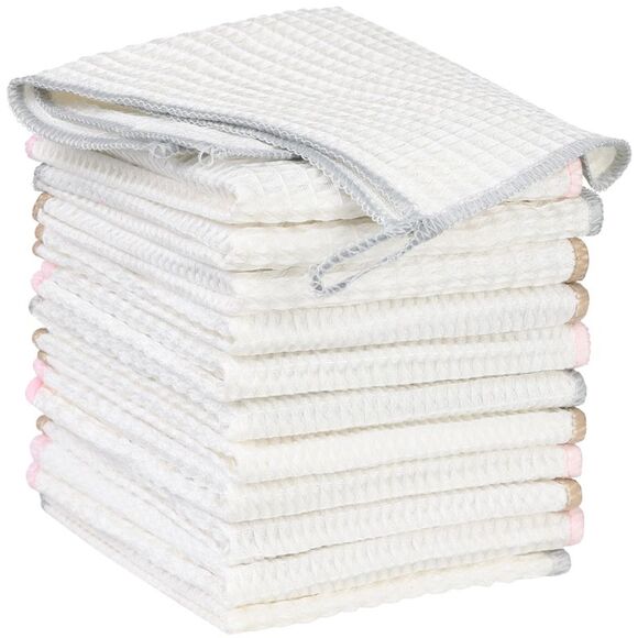 Soft Reusable and Absorbent Lightweight Cleaning Cloths 11" x 11" 12pack Multi - Picture 1 of 6
